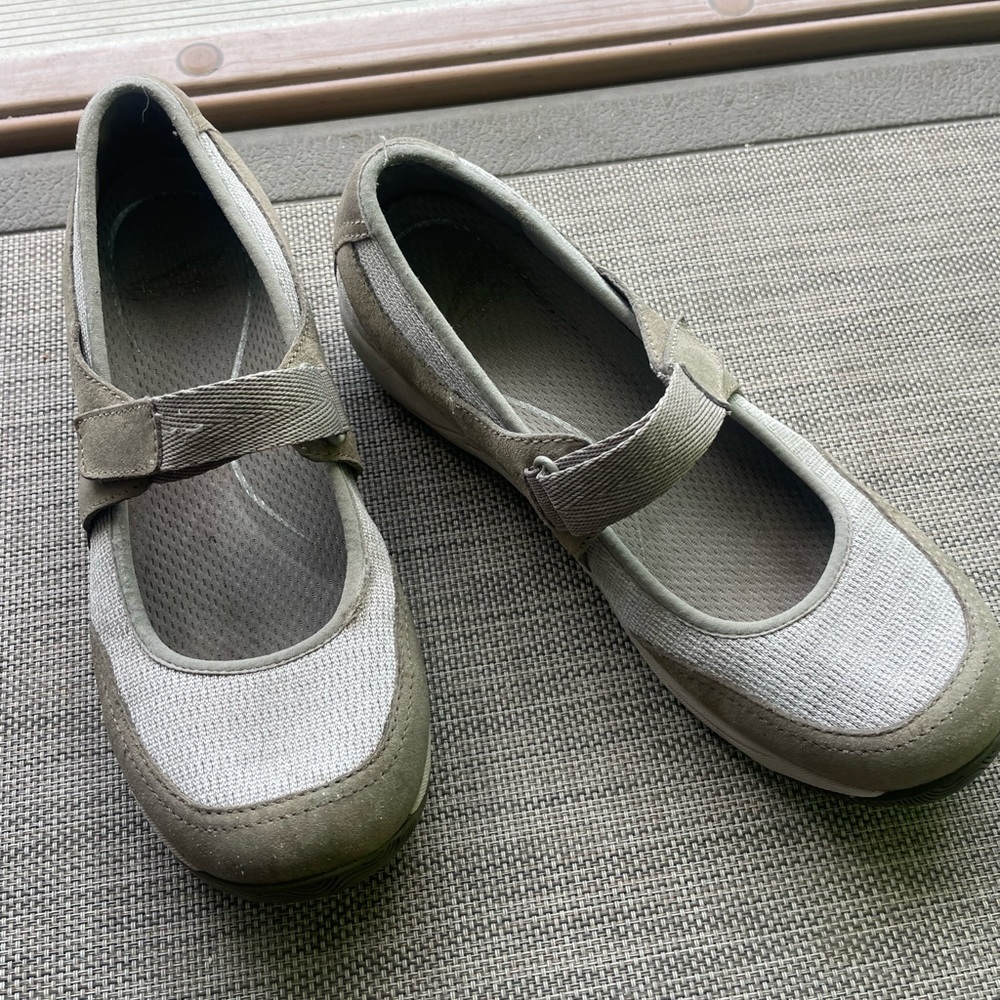 Dansko Taupe Mary Jane Flats - Picture 2 of 10